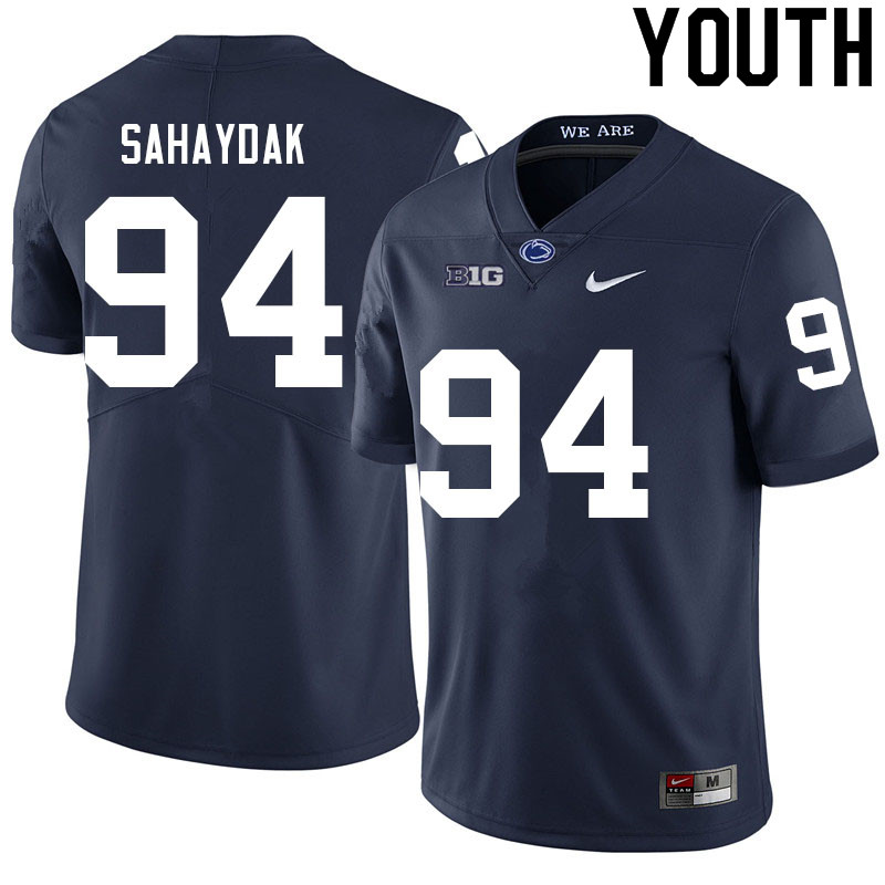 Youth #94 Sander Sahaydak Penn State Nittany Lions College Football Jerseys Sale-Navy - Click Image to Close